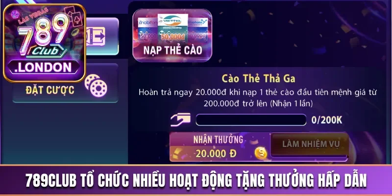 789Club tổ chức nhiều hoạt động tặng thưởng hấp dẫn