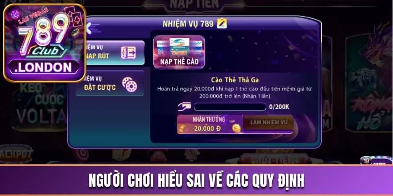 Người chơi hiểu sai về các quy định