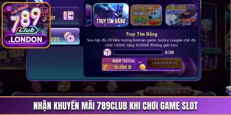 Nhận khuyến mãi 789Club khi chơi game slot